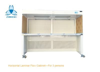 China Labortary Horizontal Laminar Flow Cabinet For Three Persons , Low Noise for sale