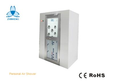 China Single Person Cleanroom Air Shower For Class 100 Clean Room High Wind Speed for sale