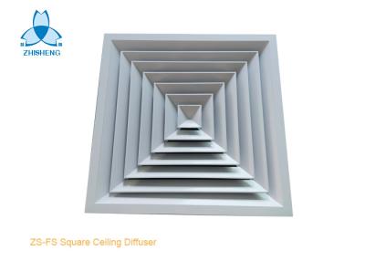 China 24x24 Inch Square Ceiling Diffuser Aluminum White Powder Coated for sale
