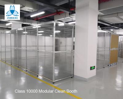 China Class 10000 FFU Clean Room Equipment Aluminum Structure With Sliding Doors /  Pharmaceutical Clean Booth for sale