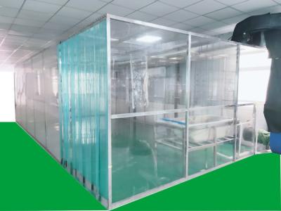 China Cabina limpia de ISO7 Softwall con la instalación fácil antiestática de los materiales de cortina del PVC en venta