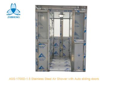 China Two Person Stainless Steel Air Shower With Auto Double Leaf Sliding Doors for sale