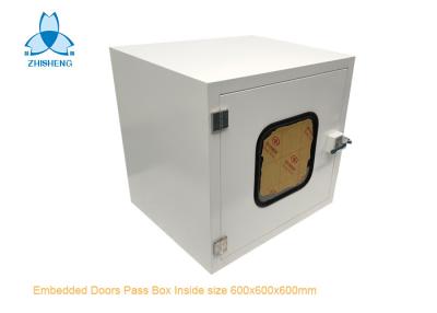 China Embedded Door Powder Coated Steel Static Pass Box For Clean Room for sale