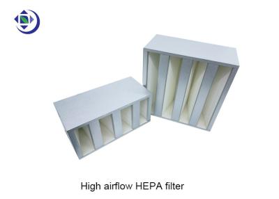 China High Aiflow H13 H14 4V Compact HEPA Filter With Galvanized Frame for sale