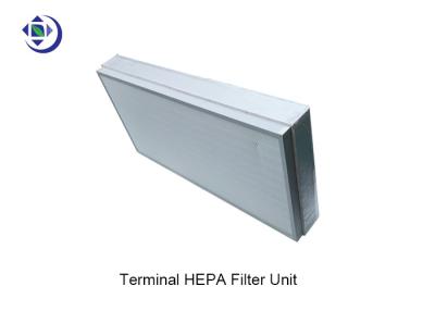 China Anodized Aluminum Frame Disposable H13 H14 HEPA Filter Box With Fiberglass Media for sale