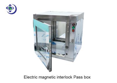 China Electric Magnetic Interlock SUS304 Transfer Hatch For Cleanroom for sale