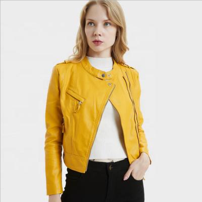 China Ladies PU leather jacket for women's jacket from factory for sale