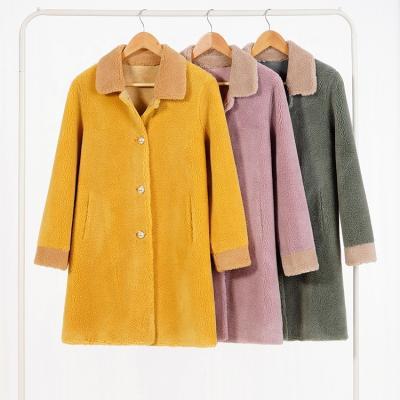 China Winter Coat Women Ladies Overcoat Trench Coat with Grain cloth with soft nap for sale