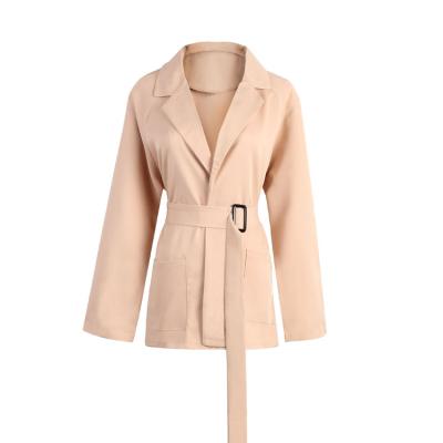 China Hot sales women trench coat with belt coat for women with buttons coat women for sale