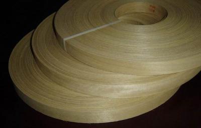 China Natural Golden Teak Wood Veneer Edge Banding Tape/Rolls for sale