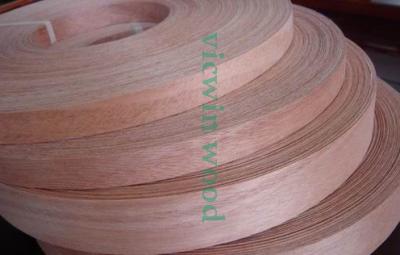 China Natural Okoume Wood Veneer Edge Banding Tape/Rolls for sale