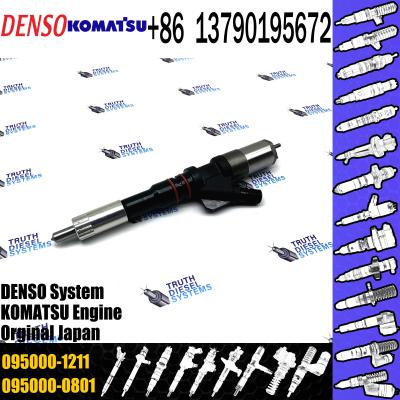 China diesel injector nozzle 095000-1211 6156-11-3300 injector for Komatsu Excavator SA60125E PC400-7 common rail injector 095 for sale