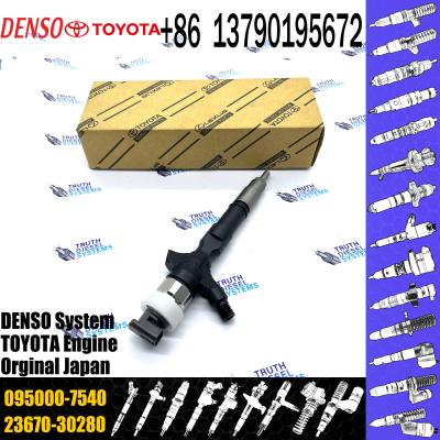 China Common Rail Fuel Injector 23670-30280 095000-7540 For Toyota Hilux 1KD-FTV for sale