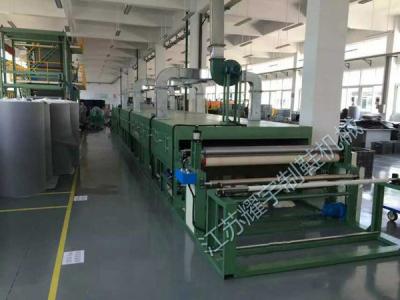 China Natural / Liquefied Gas Flame Laminating Machine With Fabric Spreading Device for sale