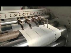 Nylon Fabric Slitting Machine Multi - Blade Hot Knives  PLC Control