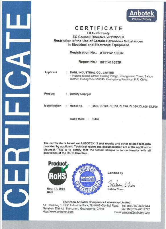 RoHS Certificate - Danl New Energy Co., LTD