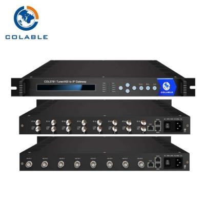 China 8 Channel DVB IP Gateway MPEG 2 MPEG 4 Tuner ASI To IP MPTS Gateway Converter for sale