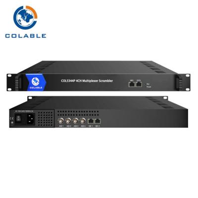 China 4 Channels ASI IP Multiplexer Scrambler Digital TV Headend IP MUX Scrambler COL5344P for sale