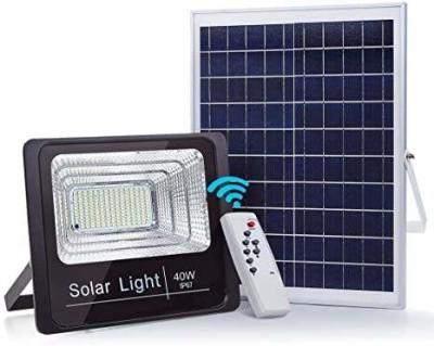 China Outdoor LED 40w Solar Flood Light Garage Channel Solar Street Light With Remote Control for sale