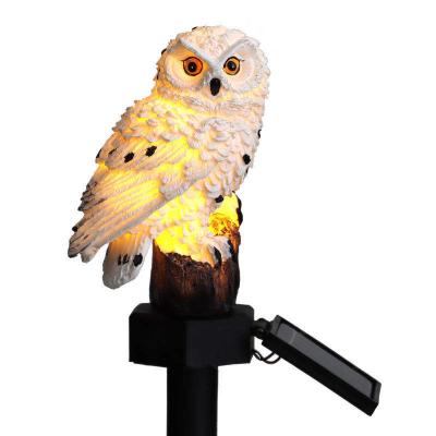 China Warm White Plastic Solar Light Crafts Lawn Lights Garden Owl Lights 2700K IP55 for sale