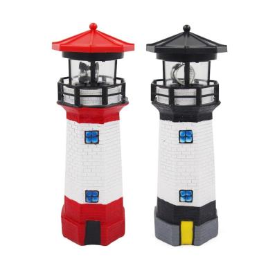 China Outdoor Crafts Rotating Lighthouse Solar Garden Light Folk Art 1 * 1.2V Battery for sale