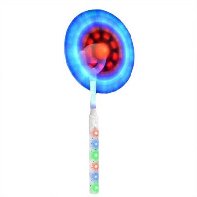 China Color Flash LED Rainbow Spinning Toy Solar Windmill Light for Halloween , Christmas for sale