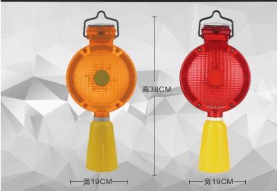 China Altura conduzida solar 38cm do diâmetro 19cm da luz de sinal do tráfego da segurança à venda