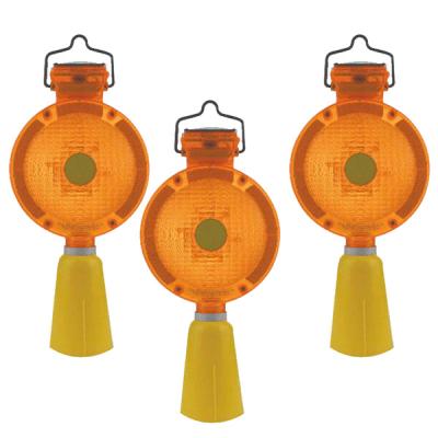 China Waterproof Round Solar Powered Traffic Lights Dia 19cm 41*39*41cm for sale