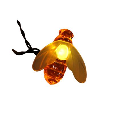 China Christmas Solar Powered Bee String Lights / LP65 Bee Solar Fairy Lights for sale