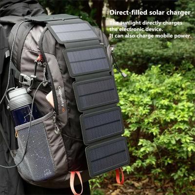 中国 10W太陽電池の充電器5V 2.1A USBを折る日曜日はSmartphonesのための出力装置の携帯用太陽電池パネルを 販売のため