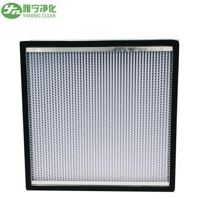 China Meio filtrante de ar de fibra de vidro Filtro HEPA plissado profundo com moldura SS/separador de alumínio à venda