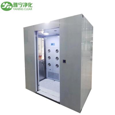 China Customize L Shaped Cleanroom Air Showers Corner Air Shower Room L Type Air Shower Gate for sale