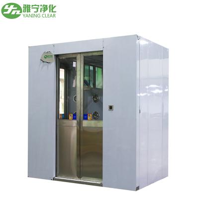 China YANING Cleanroom Air Shower Room Automatic Sliding Door Electronic Interlock for sale