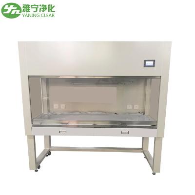 China YANING Vertical Clean Bench 2 Stage Filtration HEPA Filter Laminar Air Flow Hood for sale