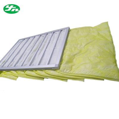 China Medium Pocket Air Filter , Washable F8 Air Bag Filter Hvac Duct Cleaning for sale