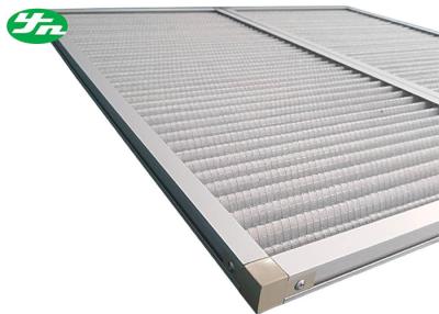 China Aluminum Wire Mesh Industrial Air Filters , Dust Panel Pleated Media Filter HVAC for sale