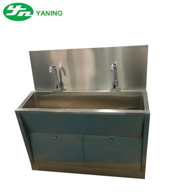China Double Faucet Medical Hand Wash Sink , Lab Portable SS Hand Wash Sink for sale