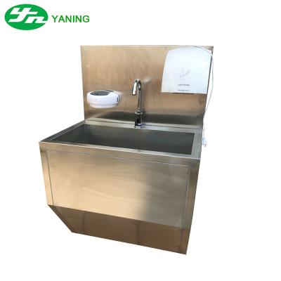 China One Person Stainless Steel Medical Hand Wash Sink With Hand Dryer For Food Industry for sale