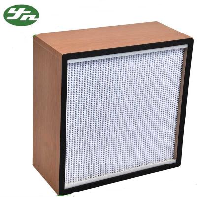 China Wooden Frame High Efficiency HEPA Filter H14 With Clapboard OEM Accepted for sale