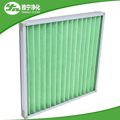 China Covering Wire Pre Air Filter Mini G4 Pleated Panel Filter With Aluminum Frame for sale