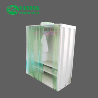 China Dust Free Cleanness Clean Room Clothes Storage Closet With Antistatic Curtain for sale
