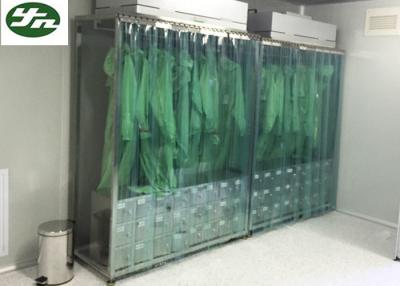 China SS Clean Room Garment Cabinet , Clothes Storage Closet For Pharmaceutical Factory for sale