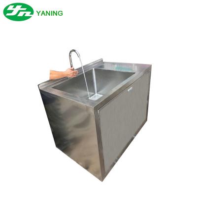 China Laboratory 304 Stainless Steel Hand Wash Basin Sink With Sensor Faucet for sale