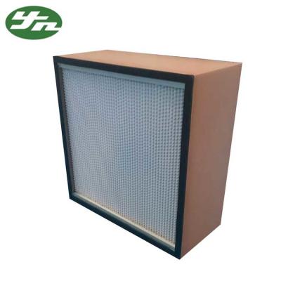 China Wooden Frame Deep Pleated Hepa Filter Paper Separator 1500m³/h Air Volume For Clean Room for sale
