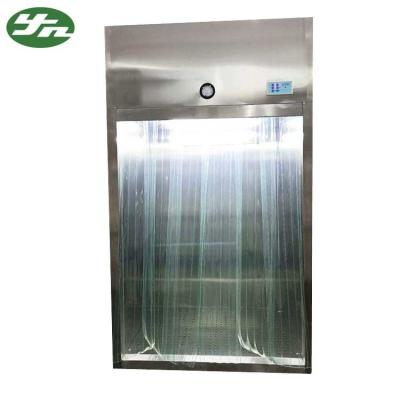 China Stainless Steel Laminar Air Flow System Sampling Booth With Antistatic Curtain Door for sale