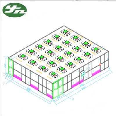 Chine Efficacité acrylique du mur 99,999% de cabine d'OIN 6 de cadre propre de salle SS304 pour la nutrition canadienne à vendre