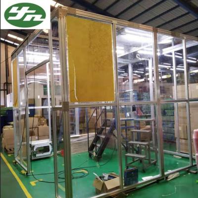 China Aluminum Frame Acrylic Wall Portable Clean Booth Room For Indonisia Package Industry for sale