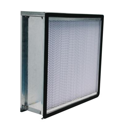 China 24x24x12 Deep Pleat HEPA Air Filter Galvanized Steel Frame With Flange for sale