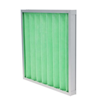 China Folded Box Type Pre Air Filter Low Efficient Filter With Aluminum Alloy Frame for sale