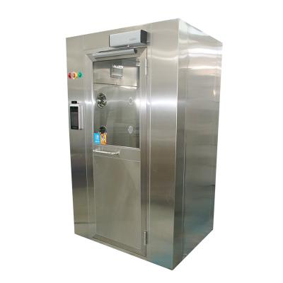 China YANING Mechanical Electronic Interlock Facial Recognition Clean Room Automatic Double Door Airtight Air Shower Room for sale